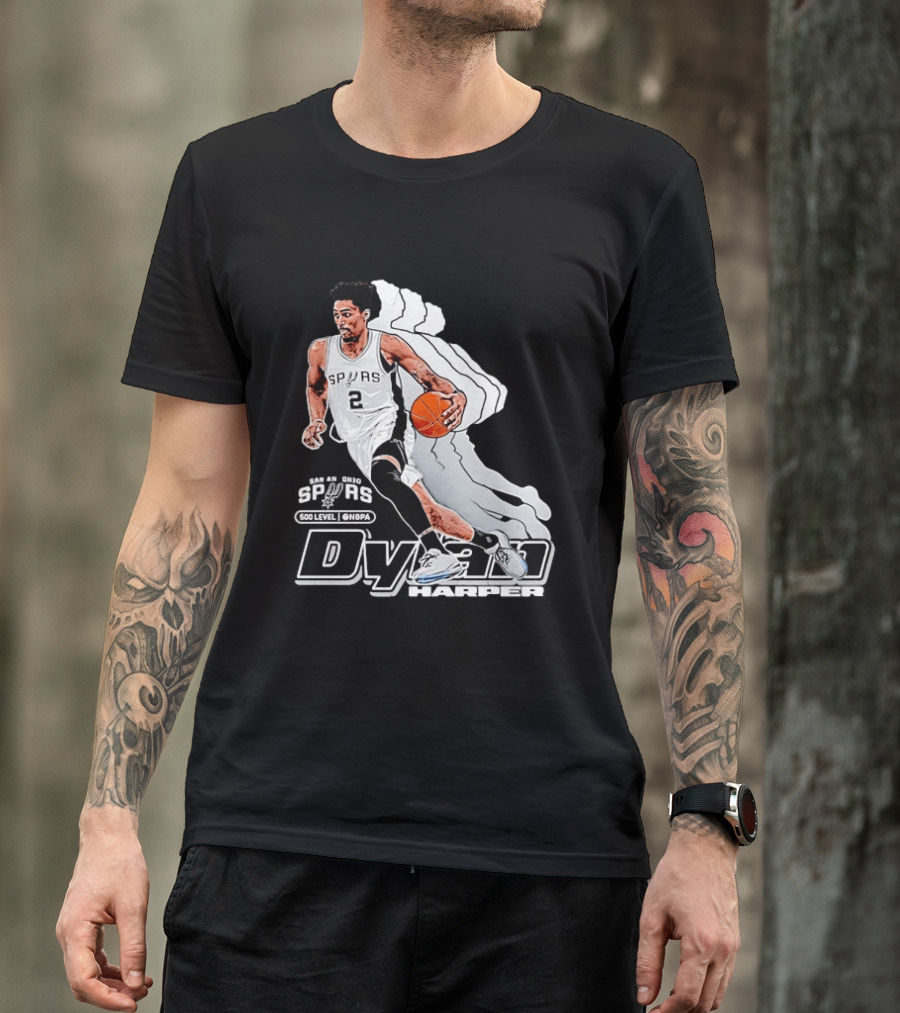 Dylan Harper Number 2 San Antonio Spurs NBA 500 Level @NBPA T-Shirt