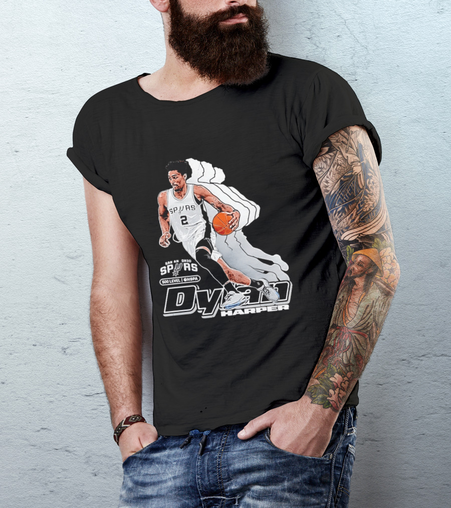 Dylan Harper Number 2 San Antonio Spurs NBA 500 Level @NBPA T-Shirt