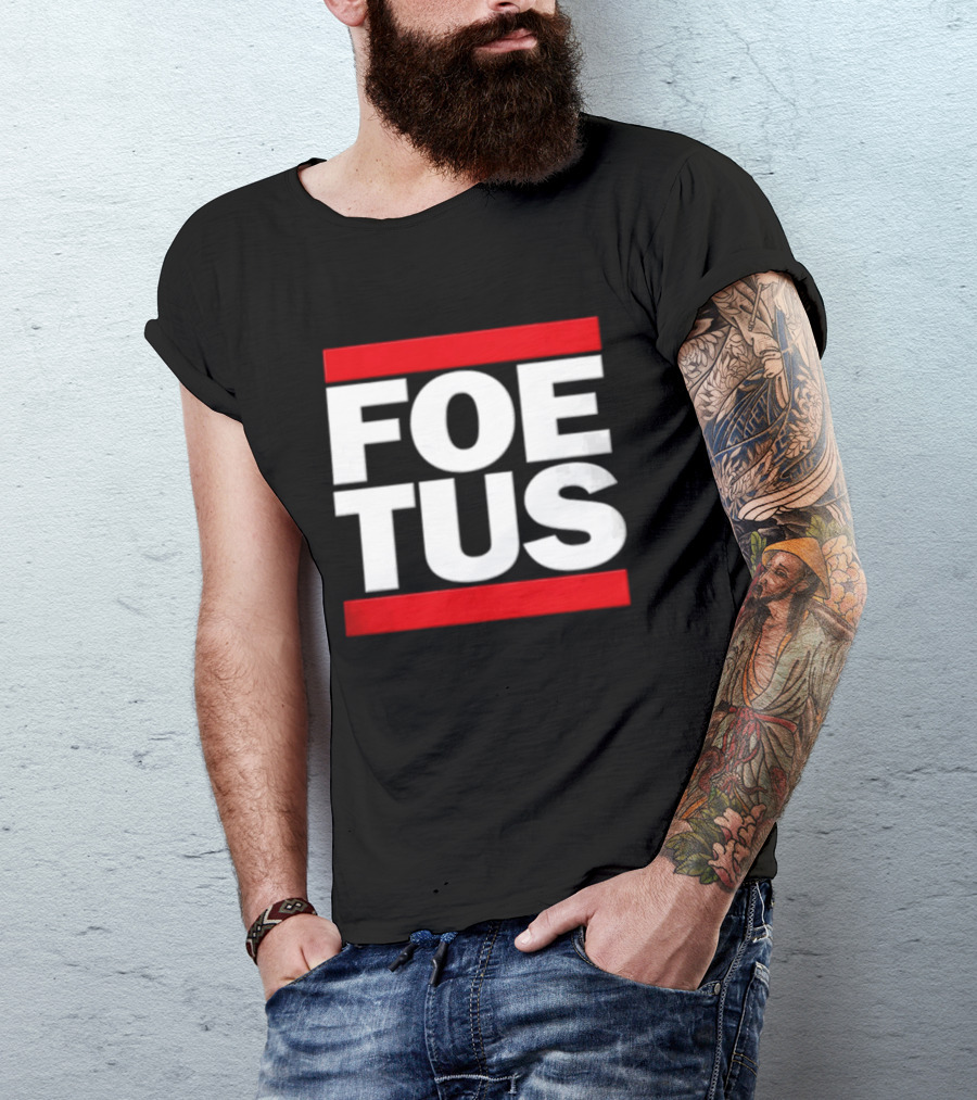 Foetus White Letters With Red Bars T-Shirt