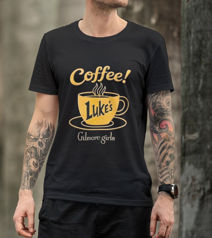 Gilmore Girls Luke's Coffee Yellow Cup Saucer Steam T-Shirt