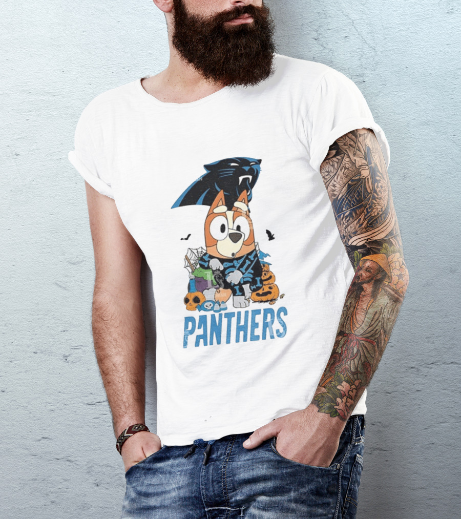 Carolina Panthers Bluey Halloween 2026 Fun Fan Collab T-Shirt