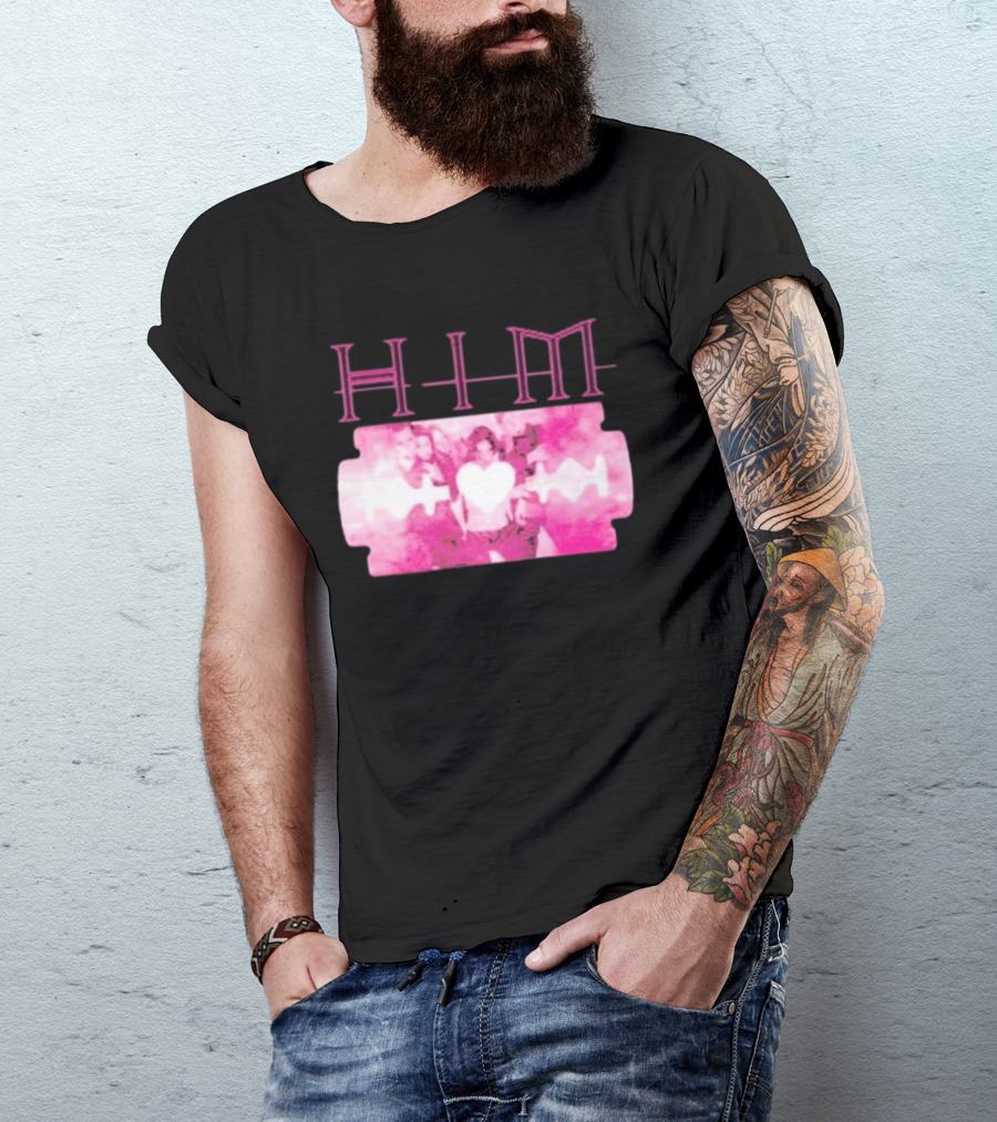 HIM Band Heartagram Razorblade Romance Ville Valo T-Shirt