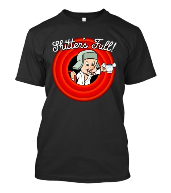 Shitter's Full Cousin Christmas Vacation Cartoon Character Cigar And Robe T-Shirt
