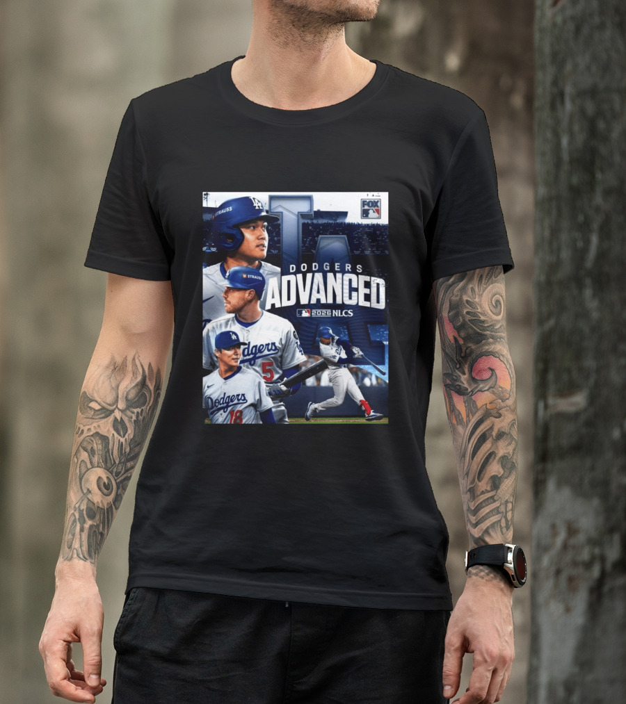 Dodgers Advanced To 2026 NLCS With Fox MLB Coverage T-Shirt
