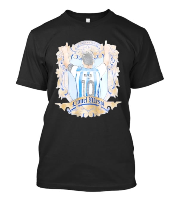 Lionel Messi Argentina Number 10 Football Jersey T-Shirt