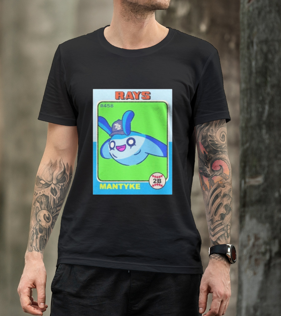 Rays Mantyke Tampa Bay No 458 Baseball Card TB T-Shirt