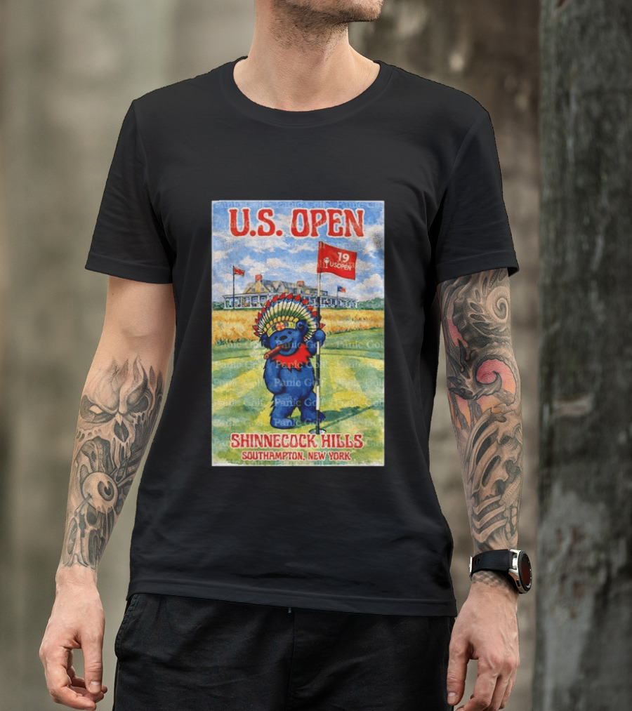 U.S. Open Shinnecock Hills Southampton New York Grateful Dead Dancing Bear Golf Course T-Shirt