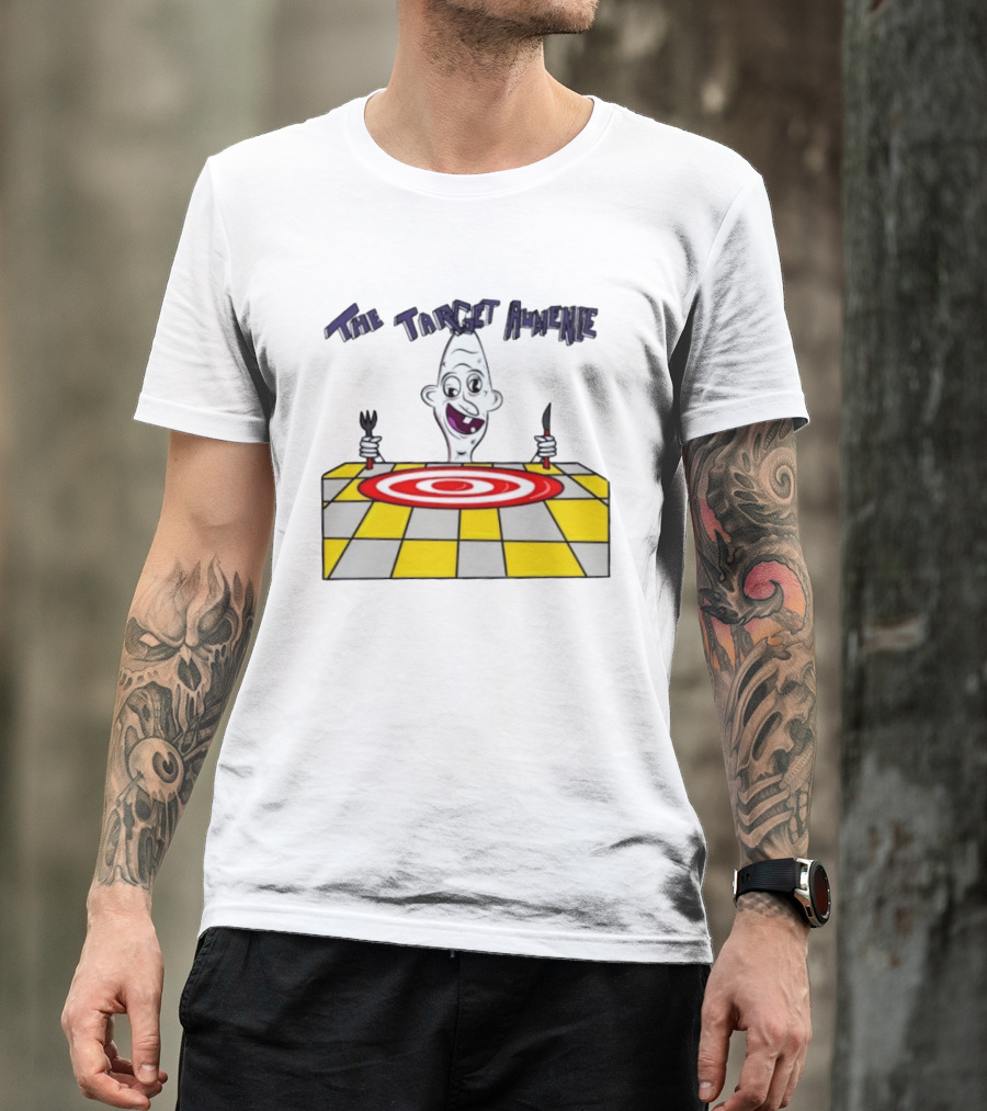 The Target Audience Cartoon Character With Fork And Knife T-Shirt