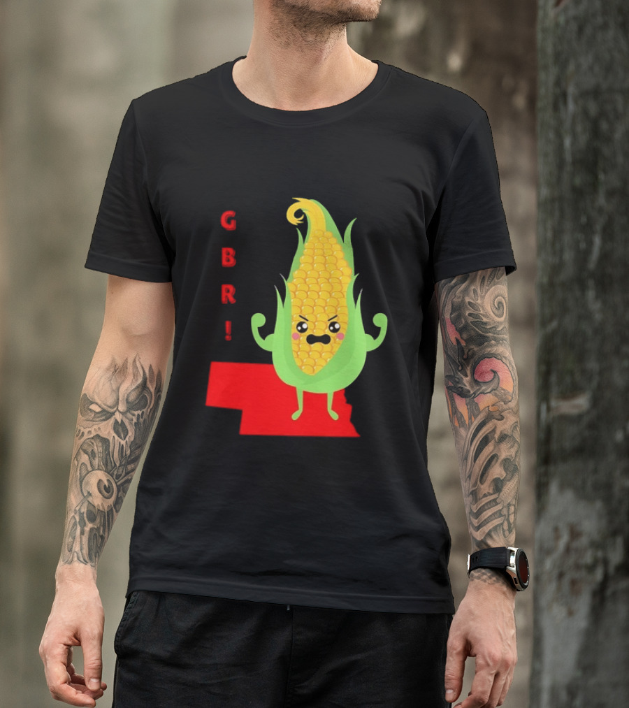 GBR Nebraska Corn Go Big Red Cornhusker Spirit T-Shirt