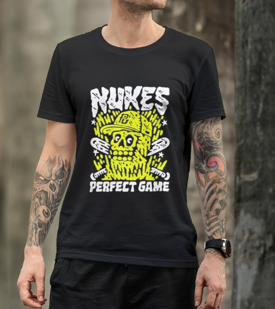 Nukes PC Skull Baseball Perfect Game T-Shirt