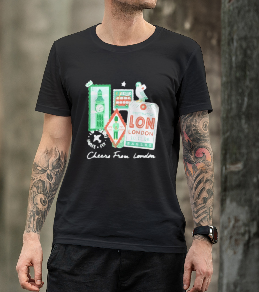 Philadelphia Eagles Destination London 101126 Cheers London T-Shirt