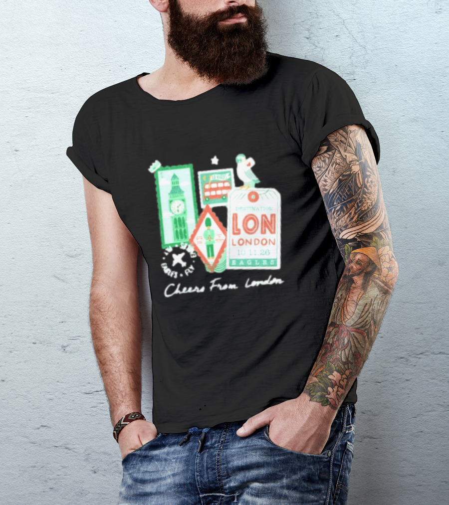 Philadelphia Eagles Destination London 101126 Cheers London T-Shirt