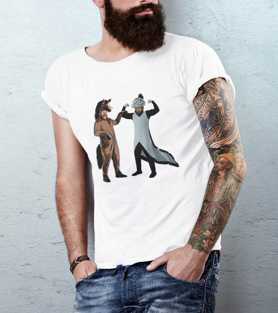 James Harden Joel Embiid Horse And Dinosaur Costumes Basketball Duo T-Shirt