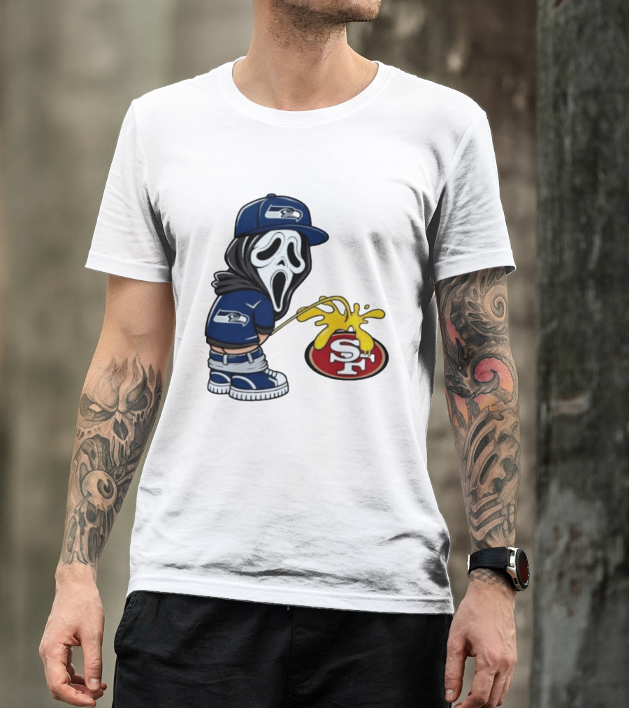 Seattle Seahawks Ghostface Fan Rivalry With San Francisco 49ers T-Shirt