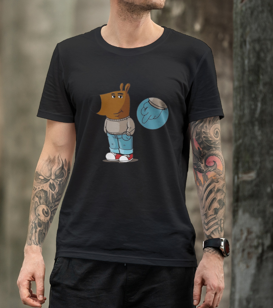 Chill Guy Middle Finger Bear Sweater Jeans Casual T-Shirt