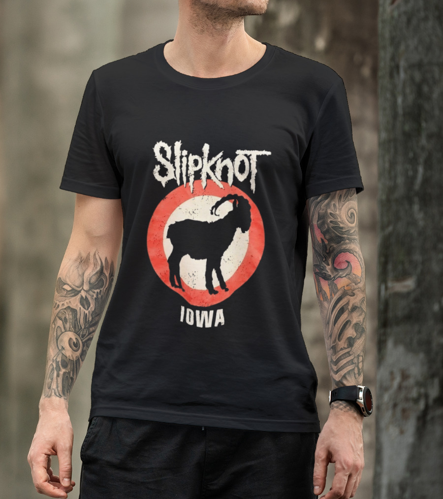 Slipknot Iowa Distressed Goat Heavy Metal T-Shirt