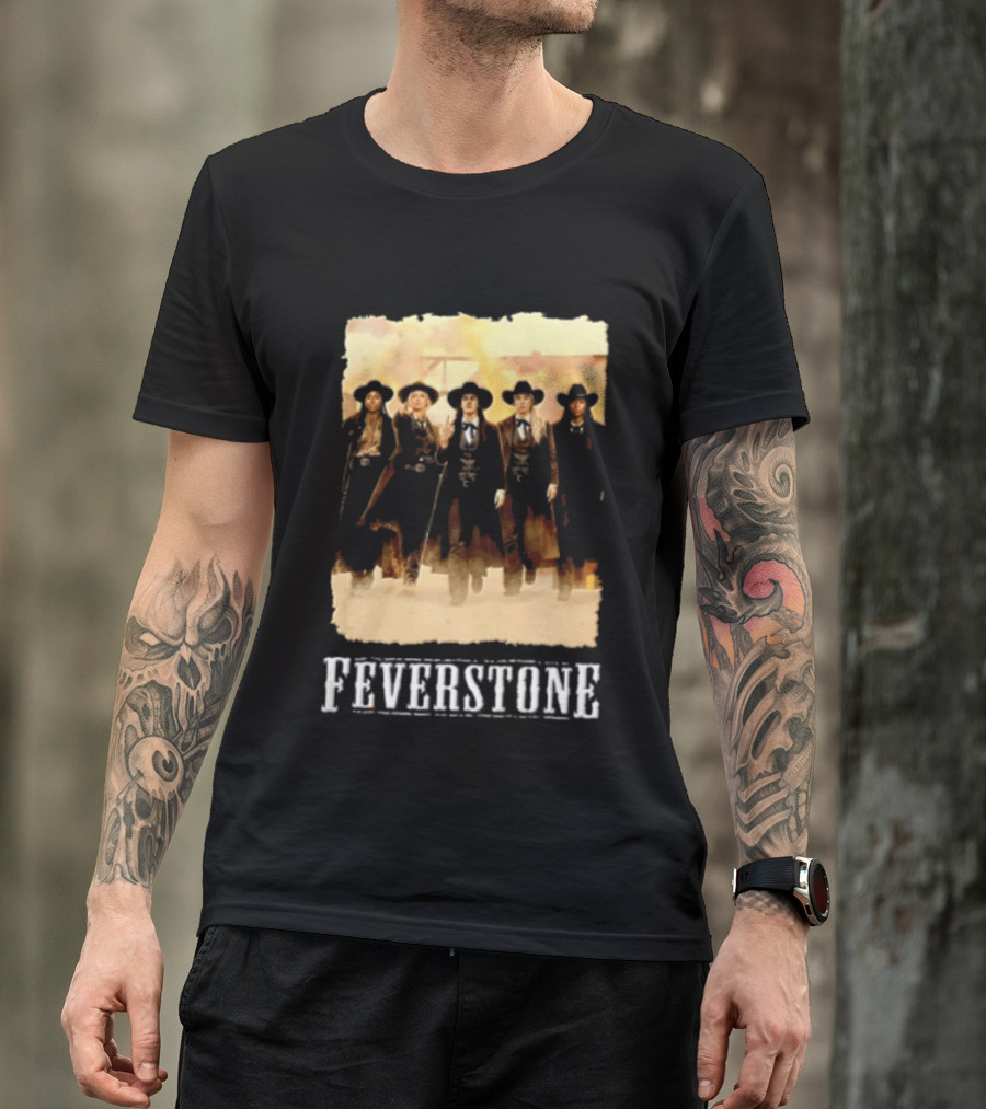 Feverstone Five Women Cowboy Outfits Walking T-Shirt