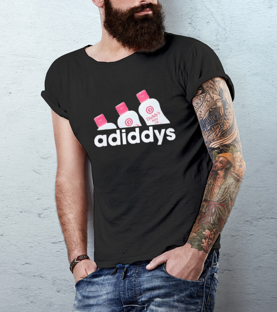 Adiddys Diddy's Baby Oil Meme Bottles T-Shirt