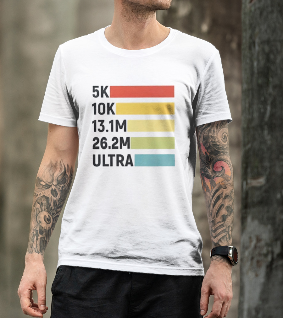 5K 10K 13.1M 26.2M Ultra Running Distance Chart T-Shirt