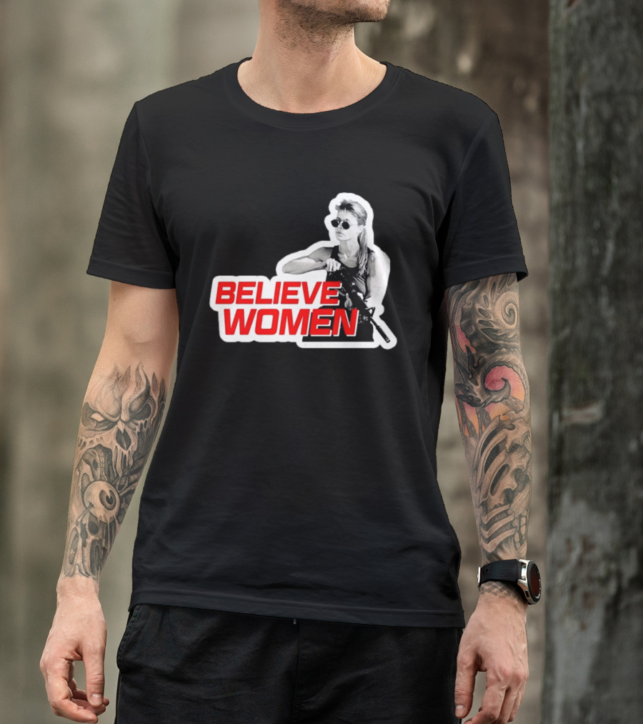 Believe Women Sarah Connor Terminator Halftone T-Shirt