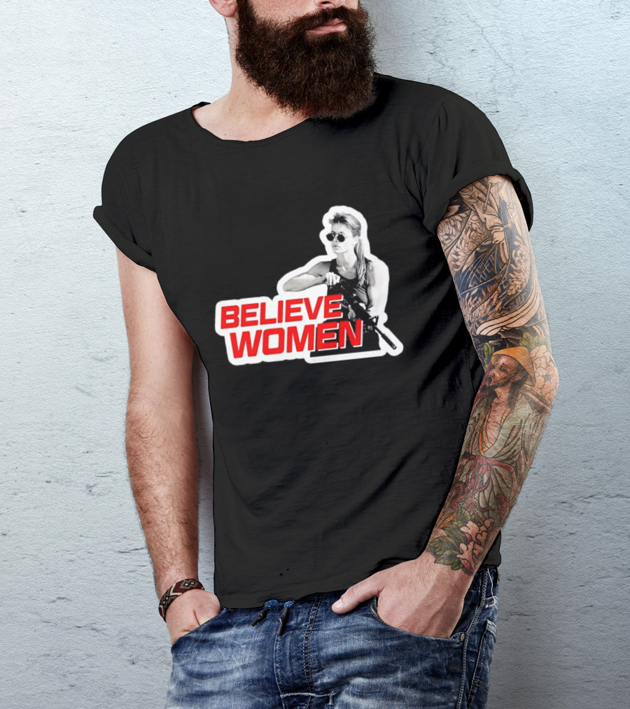 Believe Women Sarah Connor Terminator Halftone T-Shirt