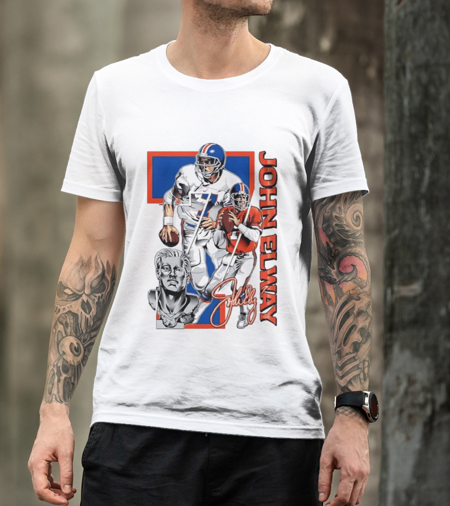 John Elway Denver Broncos Number 7 Quarterback T-Shirt