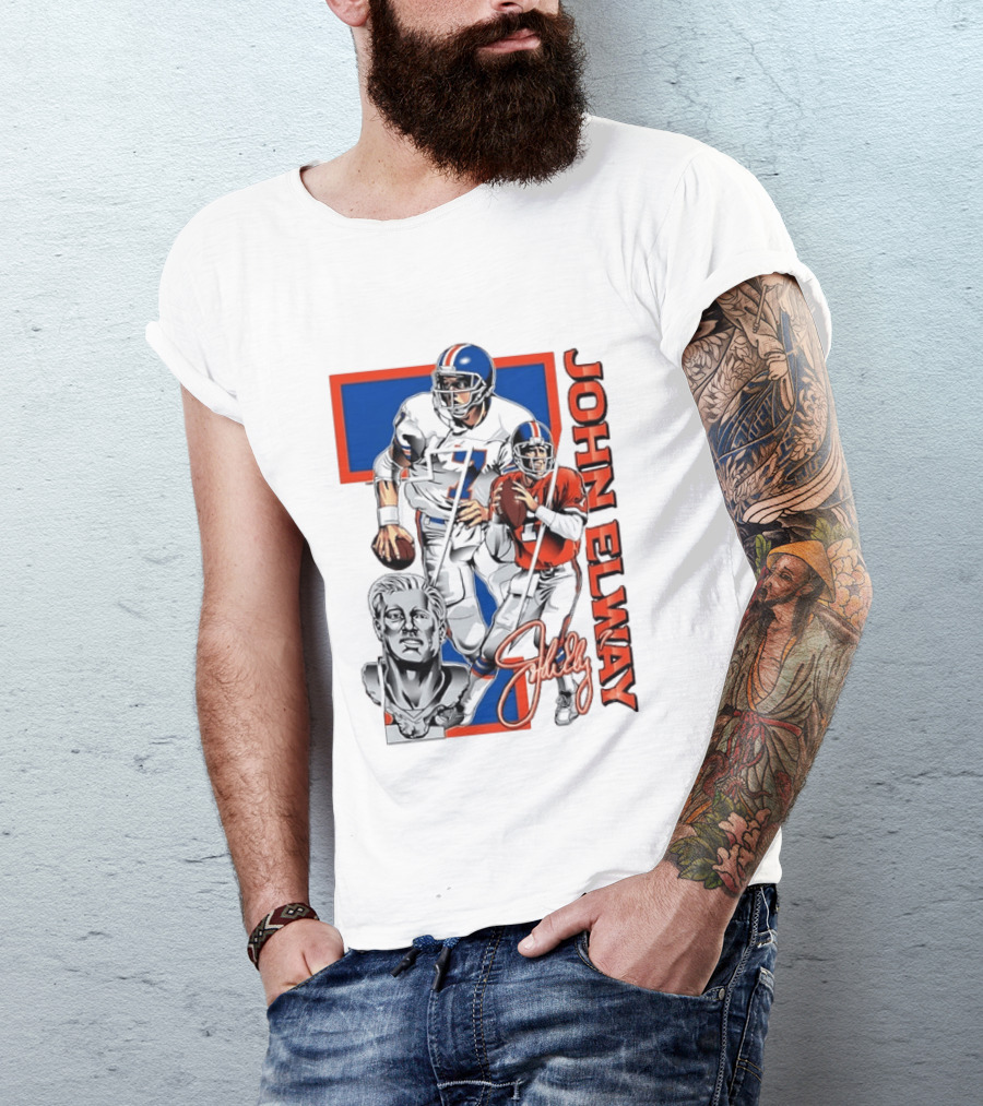 John Elway Denver Broncos Number 7 Quarterback T-Shirt