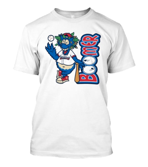 Boomer The Cutters Baseball Mascot With Bat And Ball T-Shirt