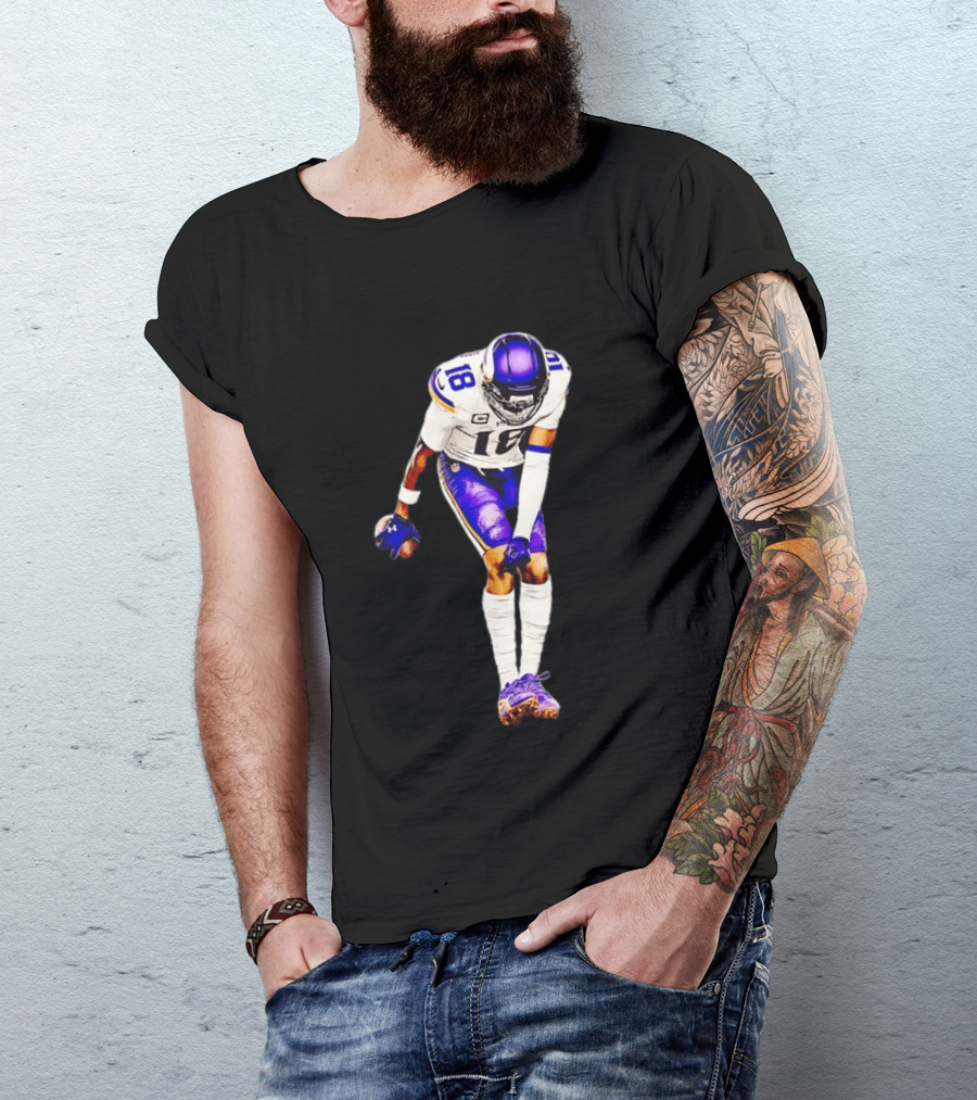 Justin Jefferson 18 Minnesota Vikings Football Player Celebration T-Shirt