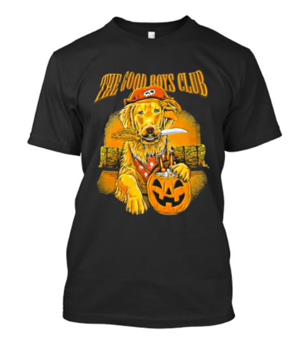 The Good Boys Club Pirate Golden Retriever Halloween Pumpkin T-Shirt