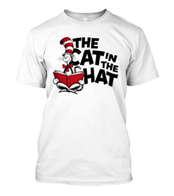 Dr Seuss The Cat In The Hat Reading Book T-Shirt