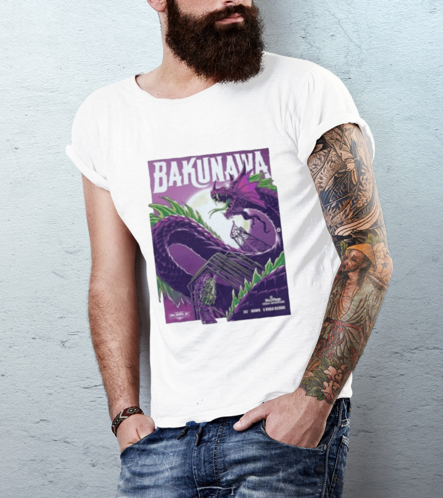 Bakunawa Project Purple Six Flags Great Adventure Roller 32 Stories 100 MPH 6 World Records T-Shirt
