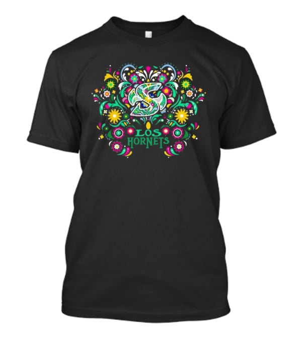 Charlotte Hornets Los Hornets Dia De Los Muertos Floral NBA 2026 T-Shirt