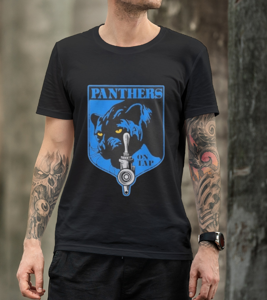 Panthers On Tap Retro Beer Sports T-Shirt