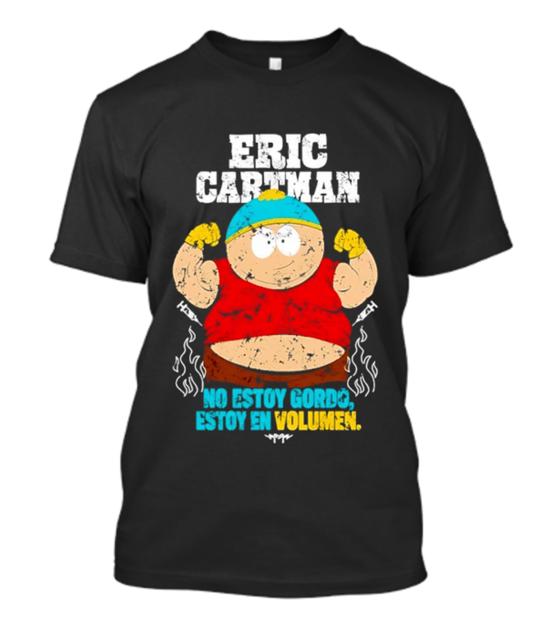 Eric Cartman No Estoy Gordo Estoy En Volumen Distressed T-Shirt