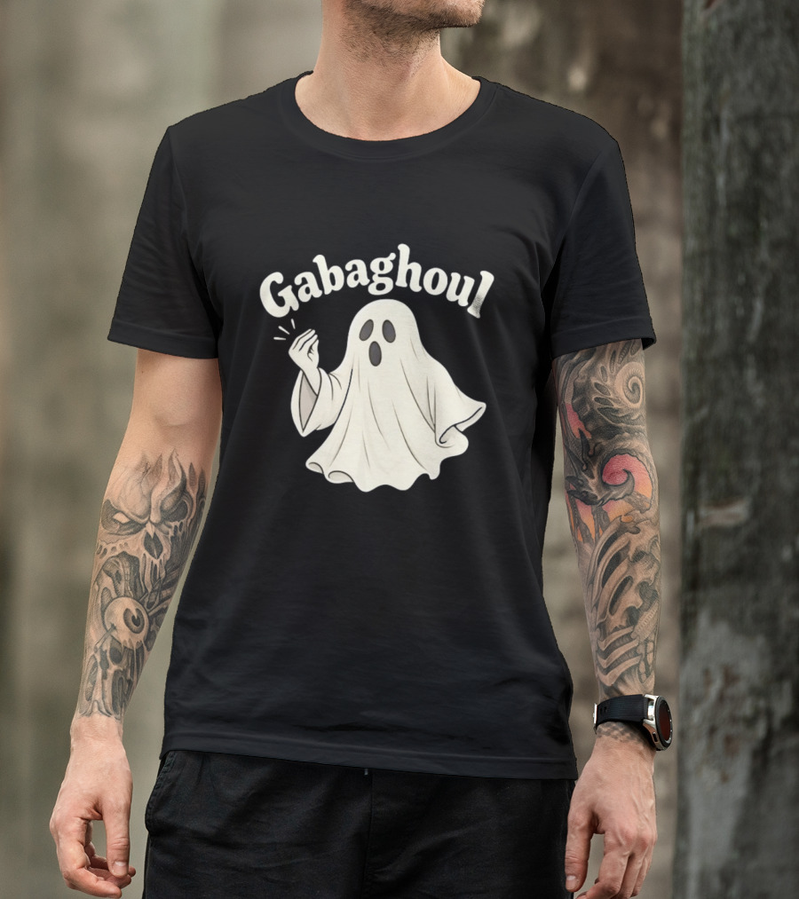 Gabaghoul Italian Ghost With Hand Gesture Spooky Humor T-Shirt