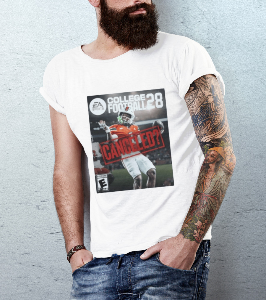 EA Sports College Football 28 Canceled Miami Hurricanes Player T-Shirt