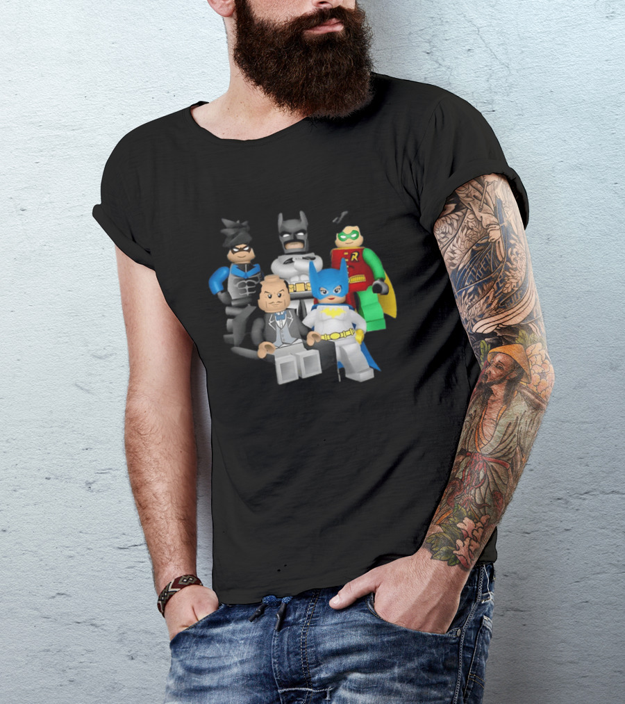 Lego Batman The Videogame Group Batman Robin Alfred LEGO Characters T-Shirt