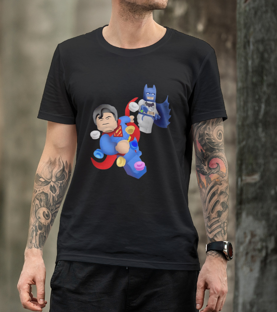 Lego Superman Batman Action Figures Dynamic Duo T-Shirt