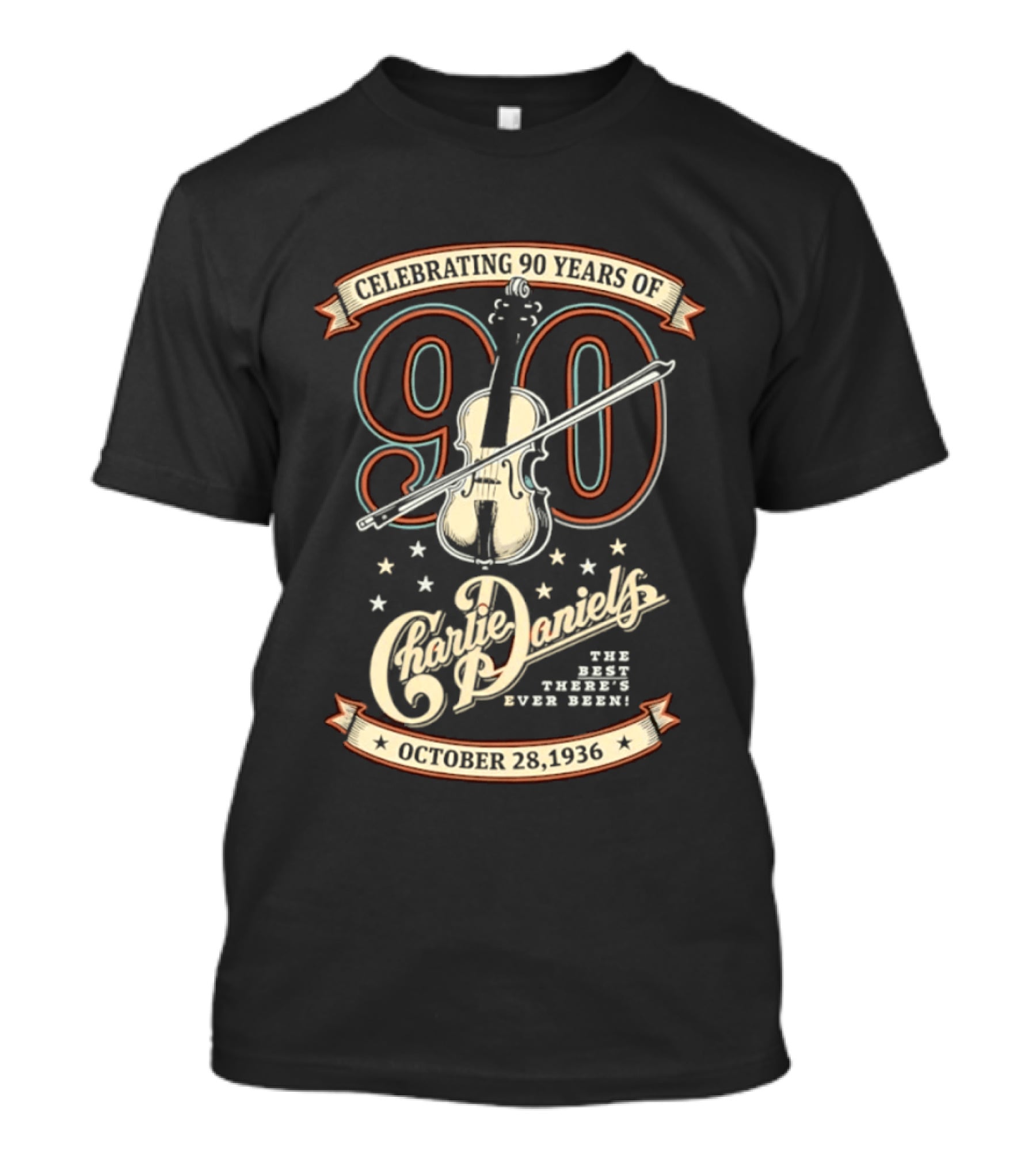 Celebrating 90 Years Of Charlie Daniels The Best There's Ever Been 1936 October 2026 T-Shirt