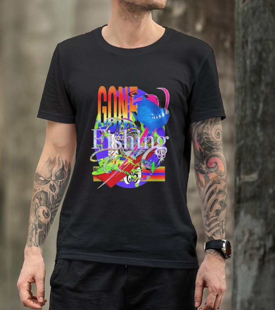 Gone Fishing Amazing Outdoor Adventure Bold Colorful Fish T-Shirt