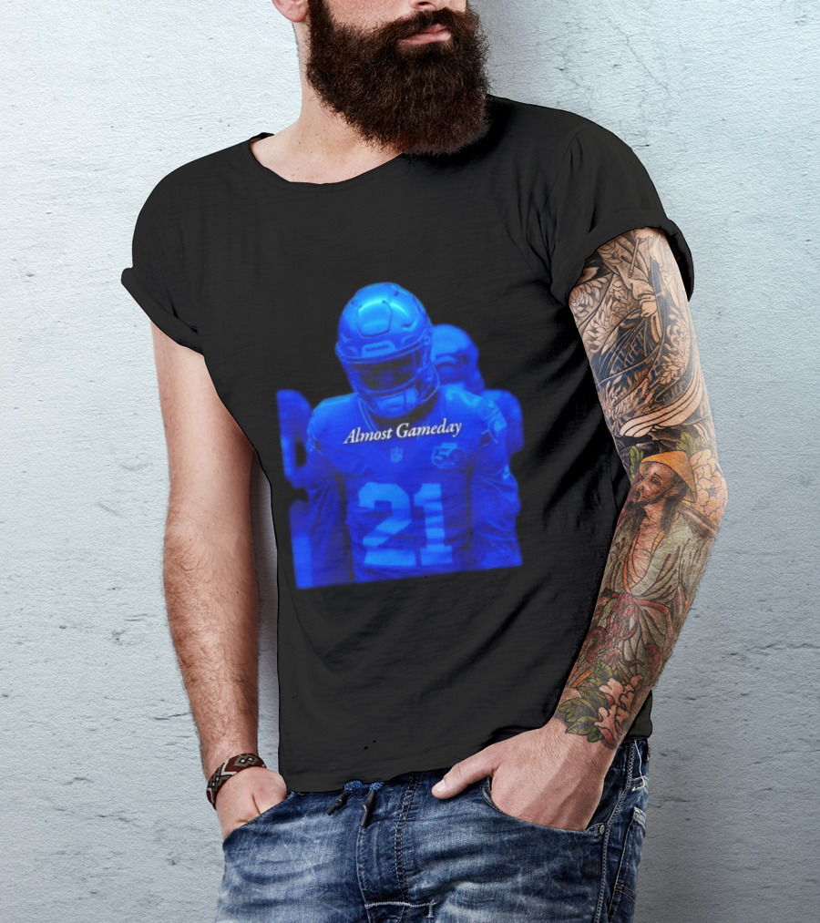 Seattle Seahawks 21 Almost Gameday Football Player T-Shirt