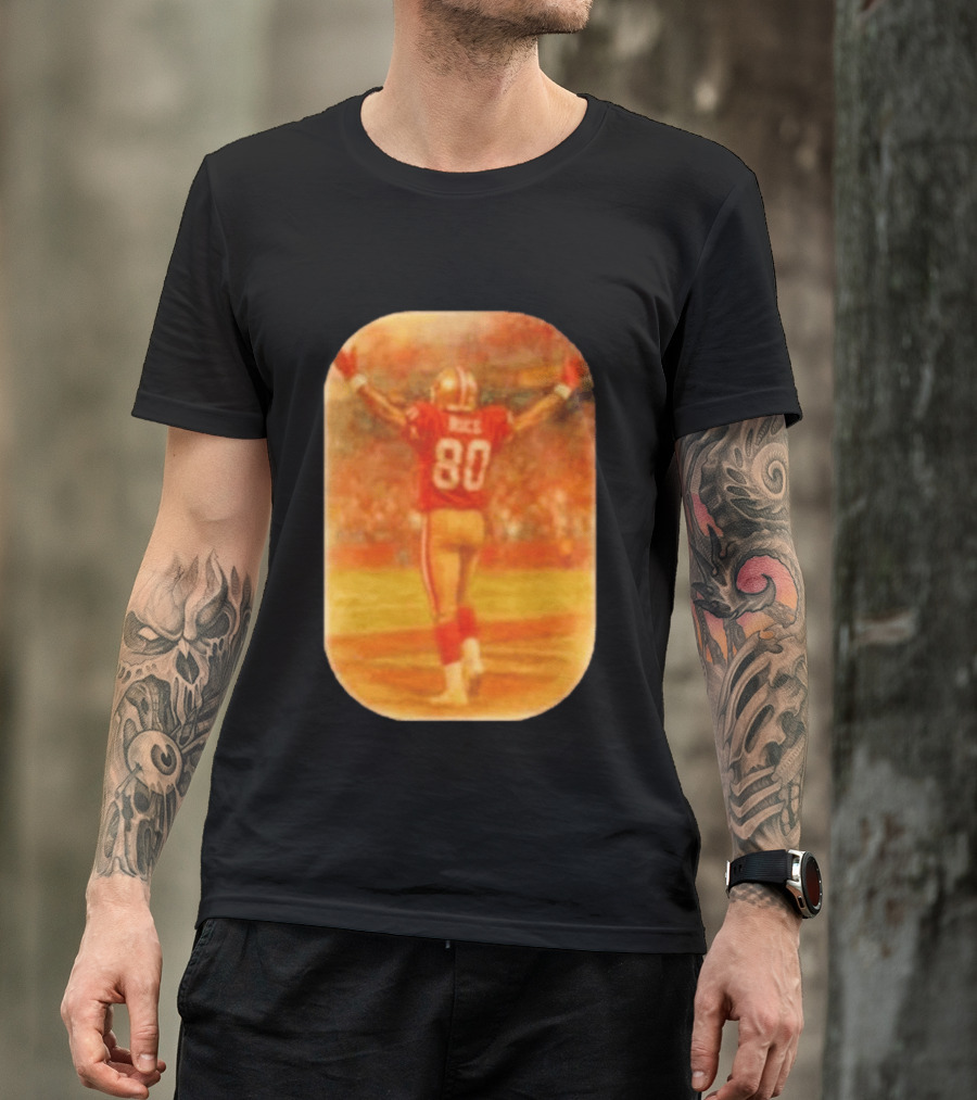 Jerry Rice San Francisco 49ers No 80 Iconic Celebration T-Shirt
