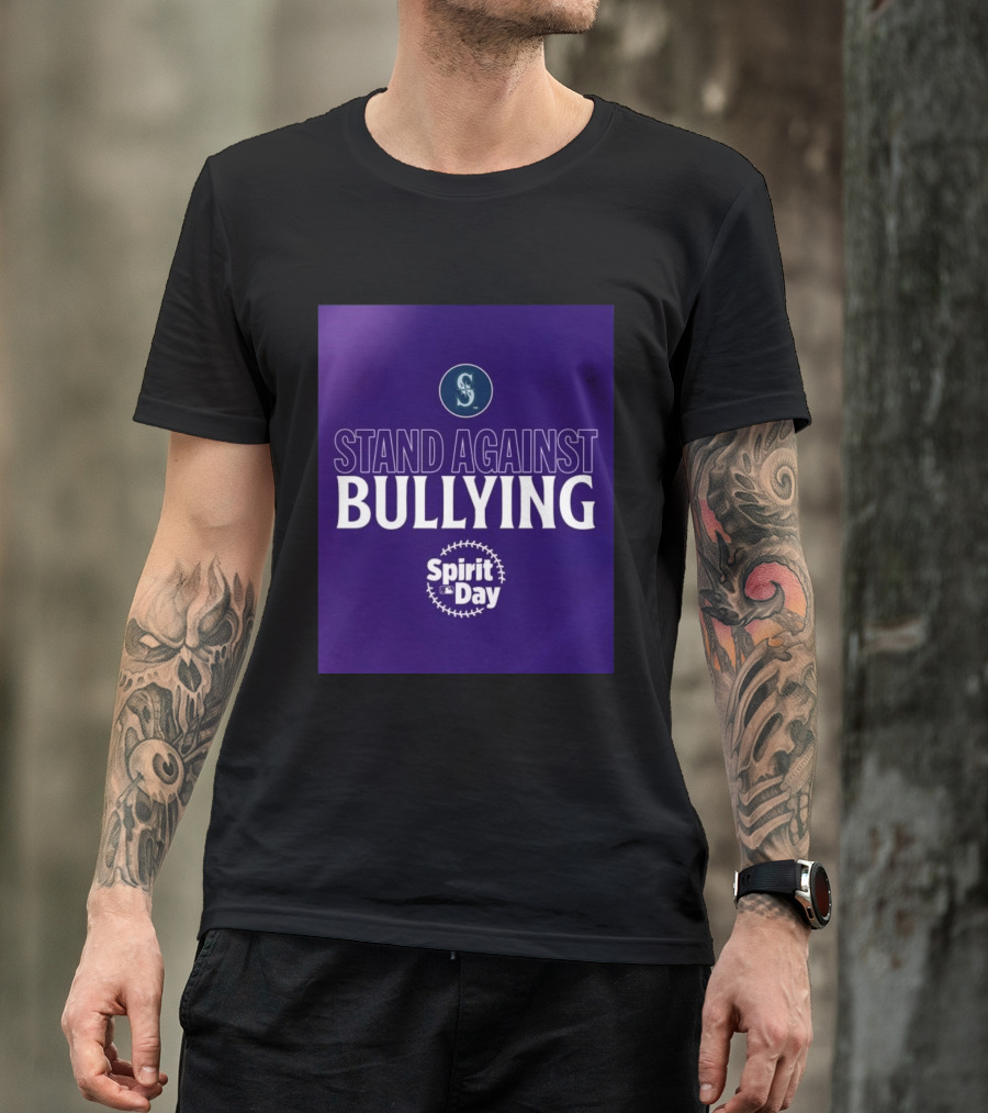 Seattle Mariners Stand Against Bullying Spirit Day T-Shirt
