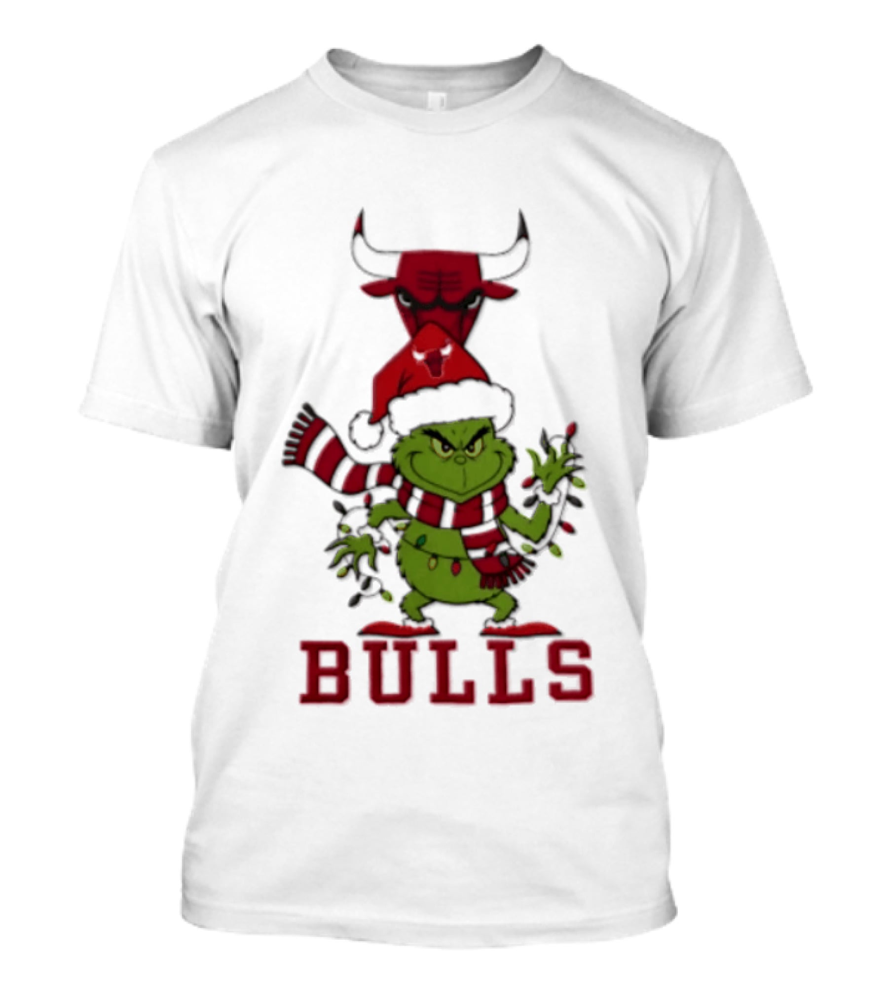 Grinch Chicago Bulls Christmas Heart Hands 2026 T-Shirt