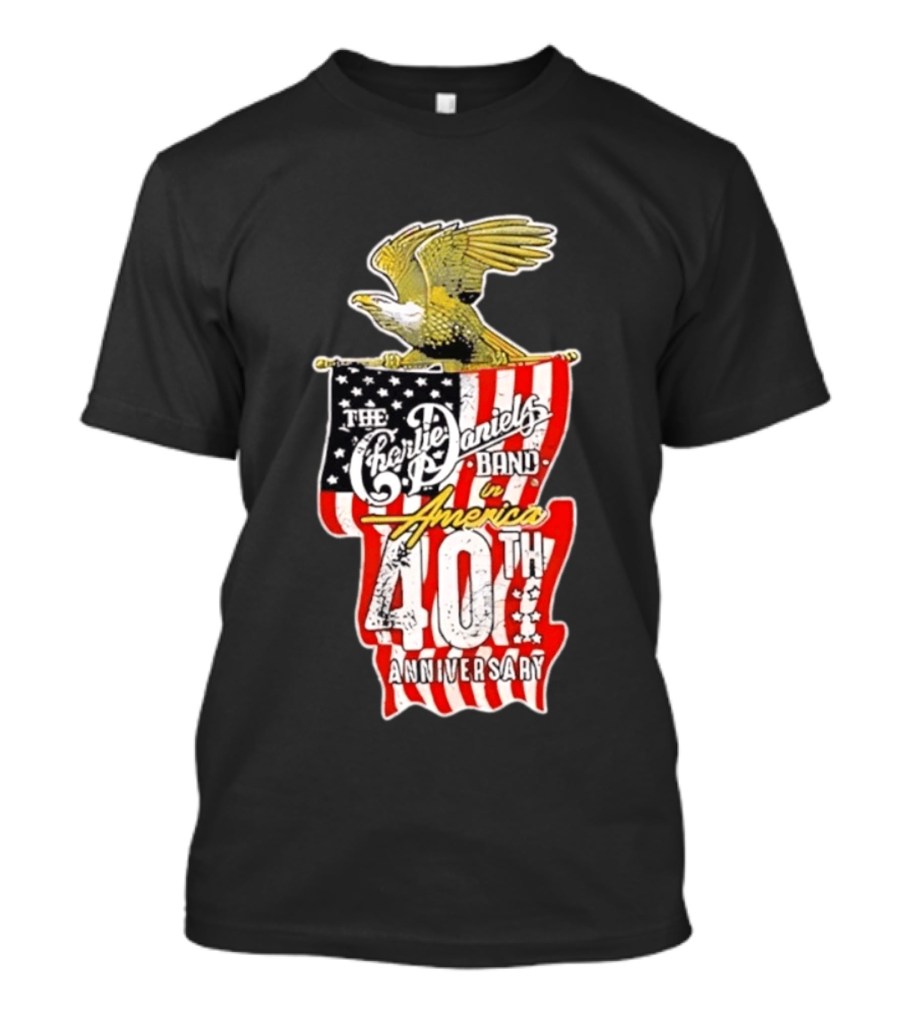 The Charlie Daniels Band In America 40th Anniversary Eagle And Stars Stripes T-Shirt