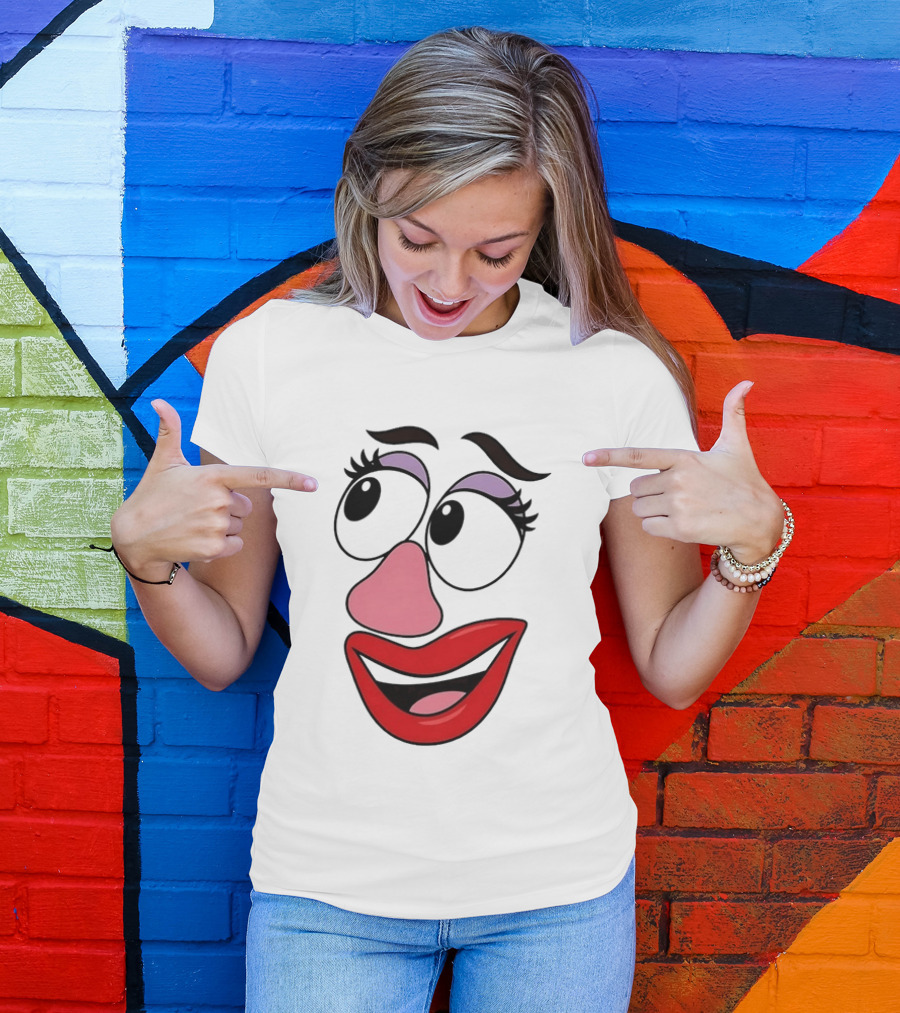 Mrs Potato Head Toy Story Hasbro Cartoon Face T-Shirt