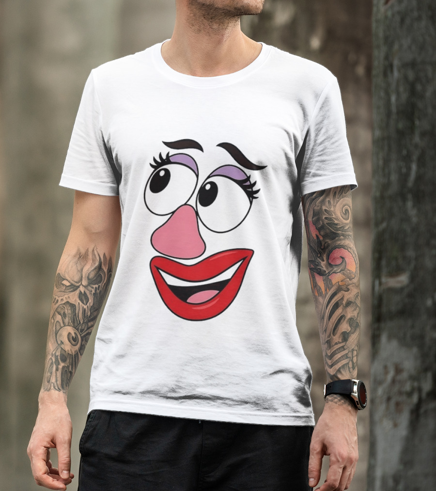 Mrs Potato Head Toy Story Hasbro Cartoon Face T-Shirt