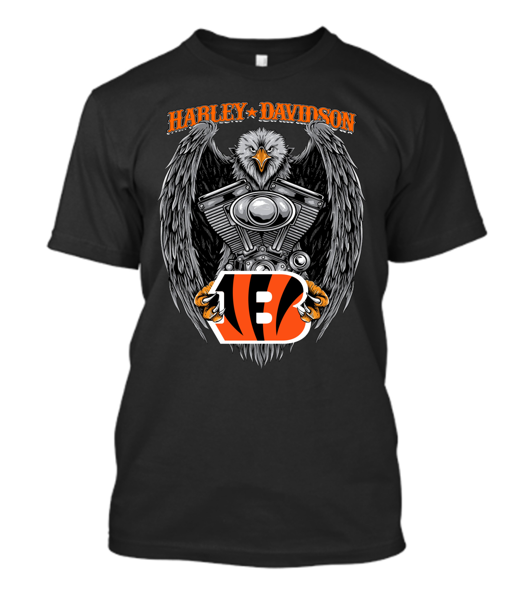 Harley Davidson Eagle Engine Cincinnati Bengals B T-Shirt