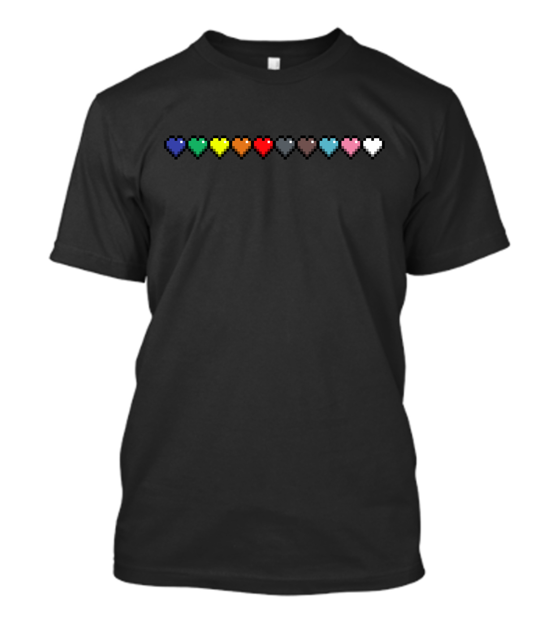 Lady Agnes Pride Heart Celebrate Pride Love Pixel Rainbow Hearts T-Shirt